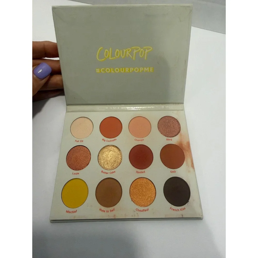 ColourPop Yes Please Pressed Powder Eyeshadow Palette Warm Neutral Yellow Orange